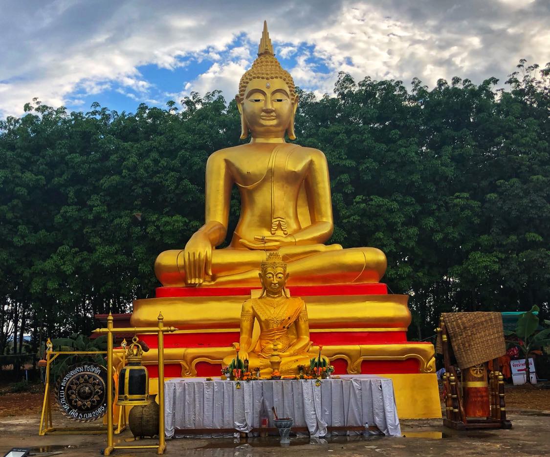 Gold Buddha Statue in Nature Thailand