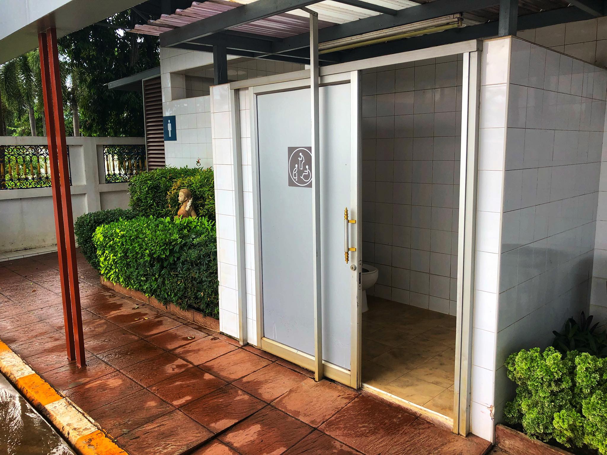Modern toilet at Thai gas station
