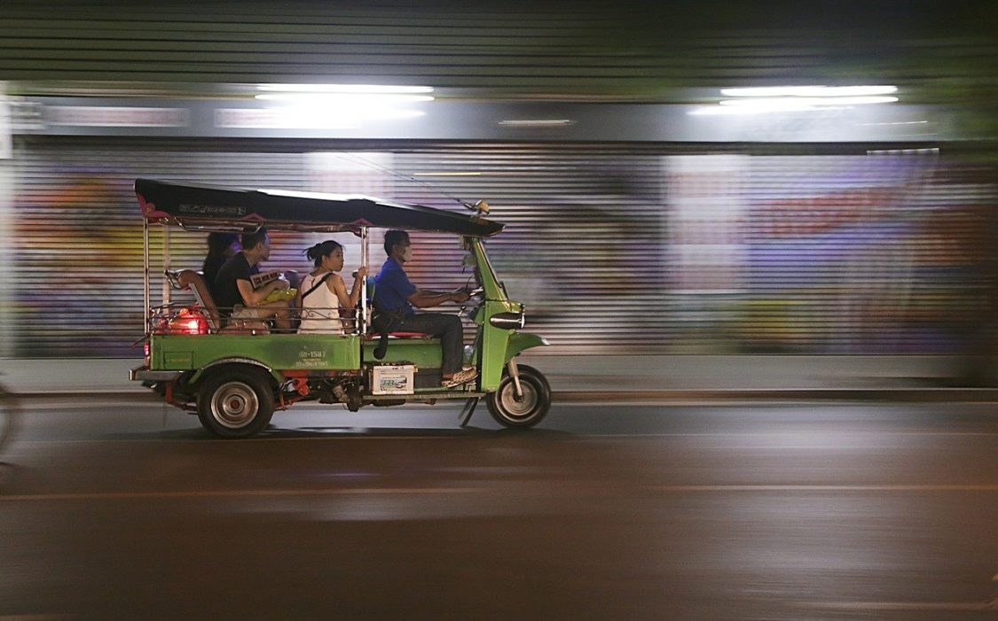 Diriving at Night Bangkok