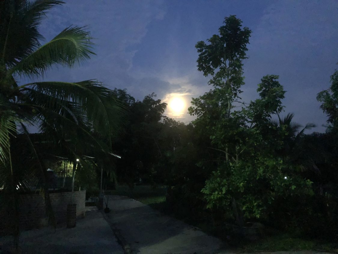 Beautiful Moonrise in Thailand