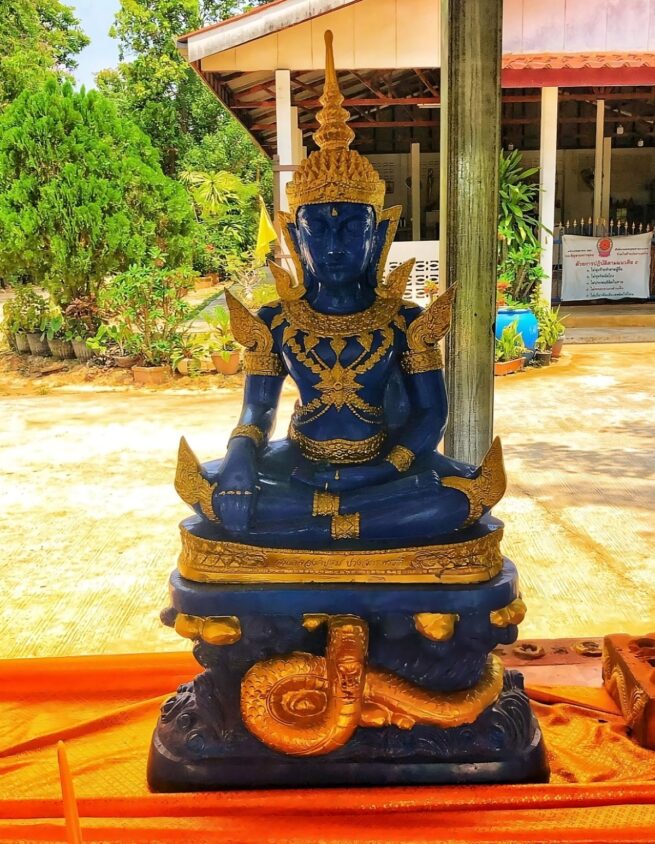 Pine Cone Crown on Buddha with Serpent Kundalini