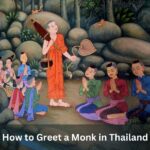 Saying Hello to a Thai Monk
