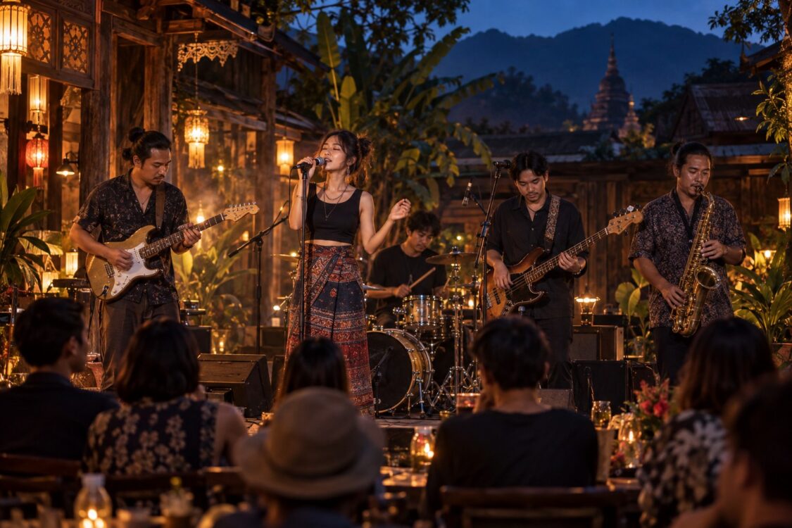 Live Thai Band on Stage