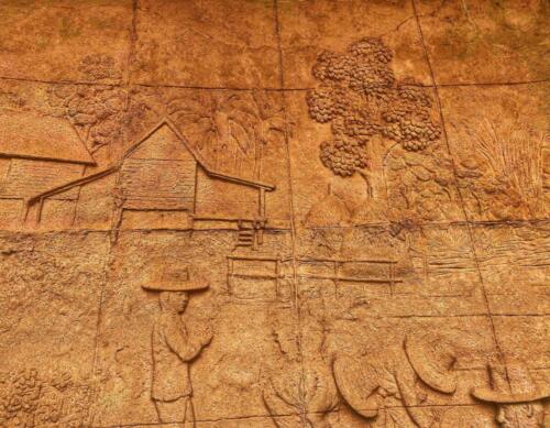 Phu Phan Museum Bas Relief Mural 