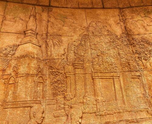 Phu Phan Museum Bas Relief Mural 