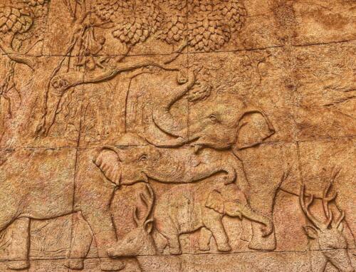 Phu Phan Museum Bas Relief Mural 