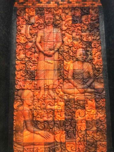Tile Mural at Wat Pa Udom Somphon