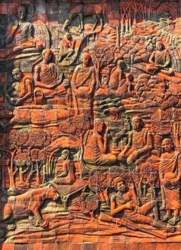 Wat Phu Tok, Chedi Outer Wall