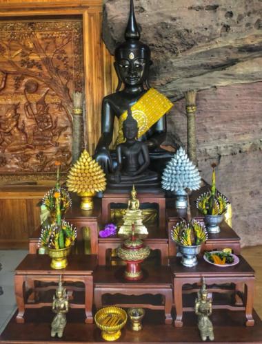 Thailand Black Buddha Sculpture