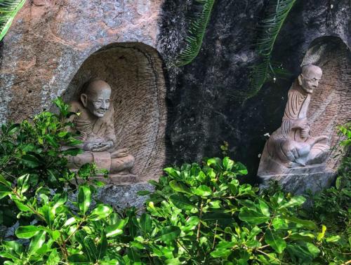 Wat Tham Pha Daen Monks Carved Stone