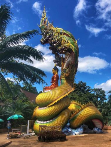 Wat Tham Pha Daen Naga Dragon Statue
