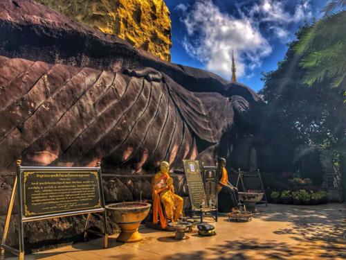 Wat Tham Pha Daen Recling Buddha Sandstone