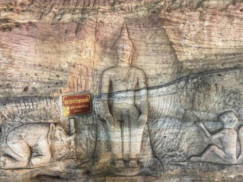 Wat Tham Pha Daen Sandstone Buddha Scene