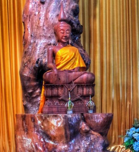 Wat Tham Pha Daen Teak Statue