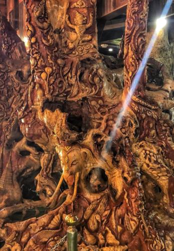 Wat Tham Pha Daen Wood Sculpture